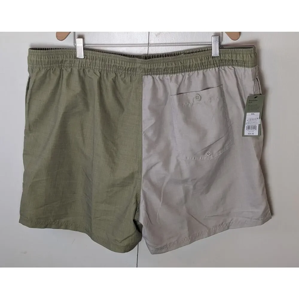 Goodfellow Green & Grey Swim Shorts XXL